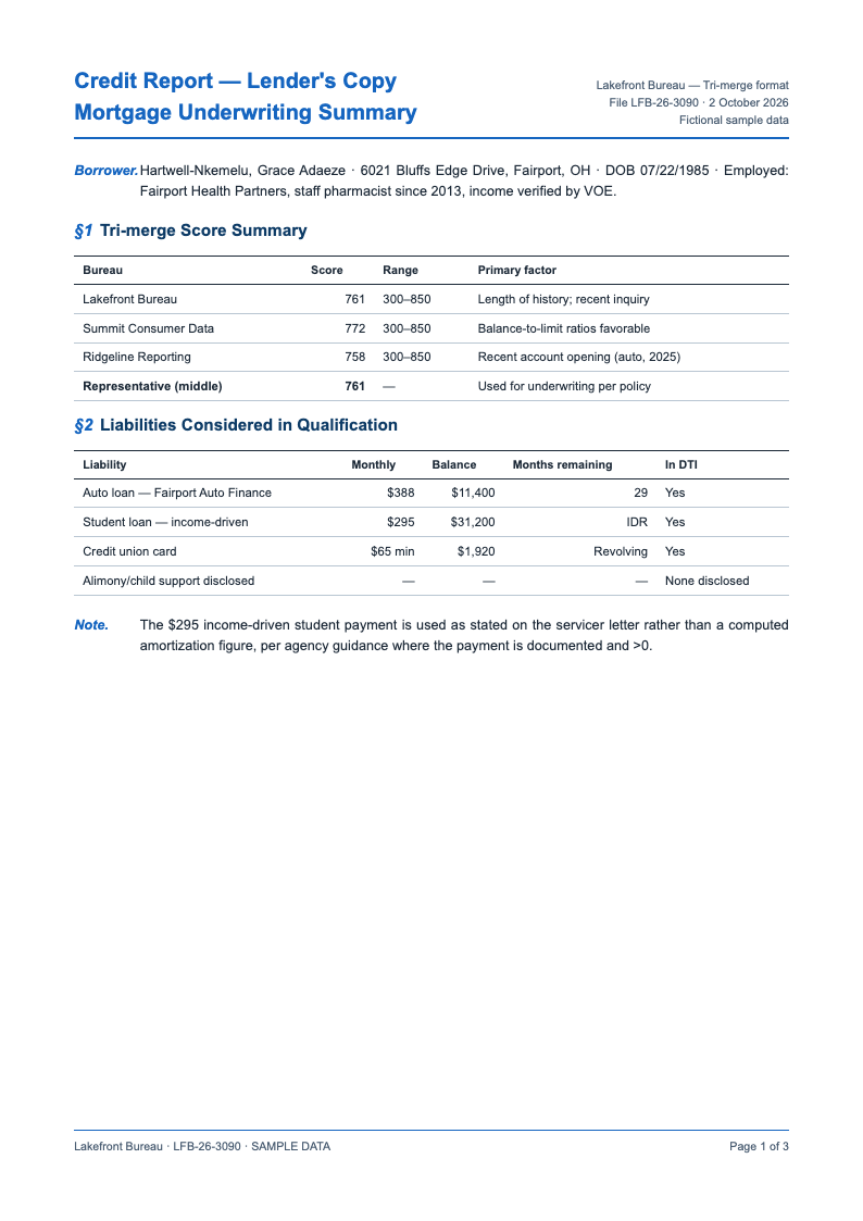 Investment research report credit report